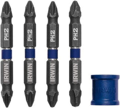 Irwin - 5 Piece, Phillips Handle, Double End Bit Set - No. 1 to No. 3 Phillips - Industrial Tool & Supply