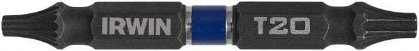 Irwin - T15 x T20 D/E Torx Screwdriver Bit - 1/4" Hex Drive, 2-3/8" OAL - Industrial Tool & Supply