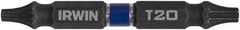 Irwin - T15 x T20 D/E Torx Screwdriver Bit - 1/4" Hex Drive, 2-3/8" OAL - Industrial Tool & Supply