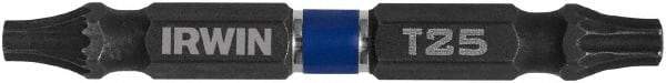 Irwin - T20 x T25 Torx Bit - 1/4" Hex Drive, 2-3/8" OAL - Industrial Tool & Supply