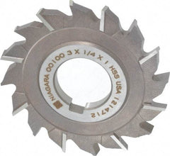 Keo - 3" Diam x 1/4" Width of Cut, 16 Teeth, High Speed Steel Side Milling Cutter - Staggered Teeth, Uncoated - Industrial Tool & Supply