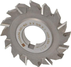 Keo - 3" Diam x 3/8" Width of Cut, 16 Teeth, High Speed Steel Side Milling Cutter - Staggered Teeth, Uncoated - Industrial Tool & Supply