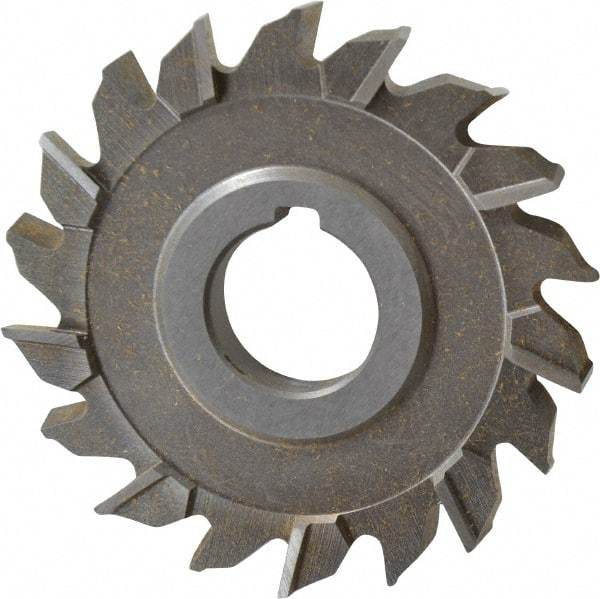 Keo - 3-1/2" Diam x 3/8" Width of Cut, 18 Teeth, High Speed Steel Side Milling Cutter - Staggered Teeth, Uncoated - Industrial Tool & Supply
