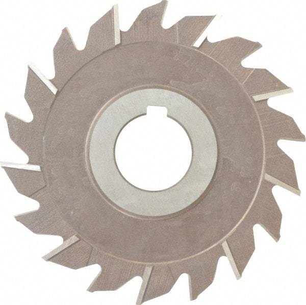 Keo - 4" Diam x 3/16" Width of Cut, 18 Teeth, High Speed Steel Side Milling Cutter - Staggered Teeth, Uncoated - Industrial Tool & Supply