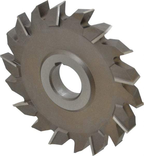Keo - 4-1/2" Diam x 1/2" Width of Cut, 18 Teeth, High Speed Steel Side Milling Cutter - Staggered Teeth, Uncoated - Industrial Tool & Supply