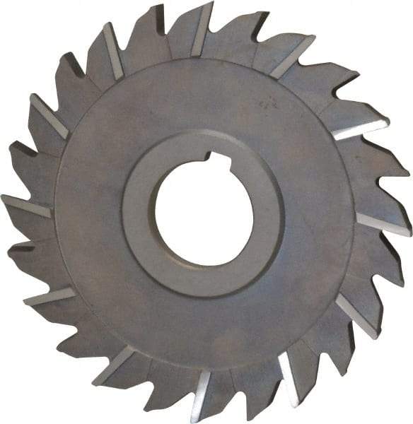 Keo - 5" Diam x 1/4" Width of Cut, 24 Teeth, High Speed Steel Side Milling Cutter - Staggered Teeth, Uncoated - Industrial Tool & Supply