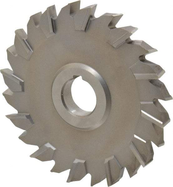 Keo - 5" Diam x 1/2" Width of Cut, 24 Teeth, High Speed Steel Side Milling Cutter - Staggered Teeth, Uncoated - Industrial Tool & Supply