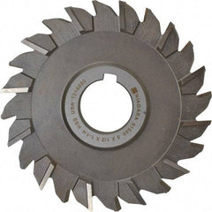 Keo - 5" Diam x 1/2" Width of Cut, 24 Teeth, High Speed Steel Side Milling Cutter - Staggered Teeth, Uncoated - Industrial Tool & Supply