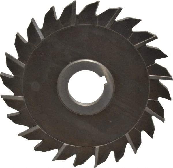 Keo - 6" Diam x 1/4" Width of Cut, 24 Teeth, High Speed Steel Side Milling Cutter - Staggered Teeth, Uncoated - Industrial Tool & Supply