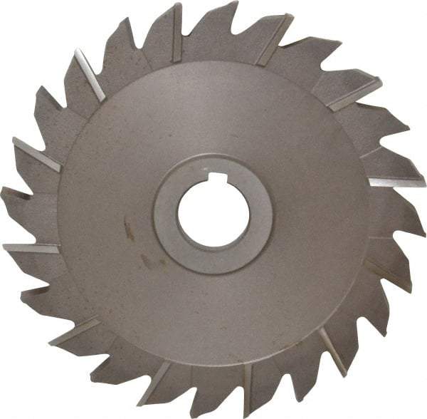 Keo - 6" Diam x 5/16" Width of Cut, 24 Teeth, High Speed Steel Side Milling Cutter - Staggered Teeth, Uncoated - Industrial Tool & Supply