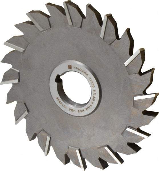 Keo - 6" Diam x 3/8" Width of Cut, 24 Teeth, High Speed Steel Side Milling Cutter - Staggered Teeth, Uncoated - Industrial Tool & Supply