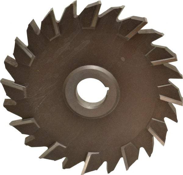 Keo - 6" Diam x 1/2" Width of Cut, 24 Teeth, High Speed Steel Side Milling Cutter - Staggered Teeth, Uncoated - Industrial Tool & Supply