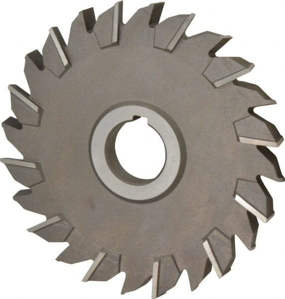 Keo - 6" Diam x 1/2" Width of Cut, 24 Teeth, High Speed Steel Side Milling Cutter - Staggered Teeth, Uncoated - Industrial Tool & Supply
