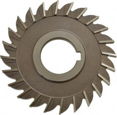 Keo - 4" Diam x 1/4" Width of Cut, 24 Teeth, High Speed Steel Side Milling Cutter - Straight Teeth, Uncoated - Industrial Tool & Supply