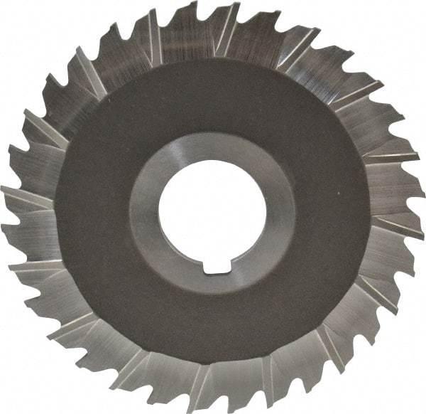 Keo - 4" Blade Diam x 3/32" Blade Thickness, 1" Hole, 32 Teeth, High Speed Steel Side Chip Saw - Staggered Tooth, Arbor Connection, Right Hand Cut, Uncoated - Industrial Tool & Supply