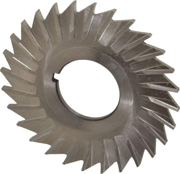 Keo - 2-1/2" Blade Diam x 3/32" Blade Thickness, 7/8" Hole, 28 Teeth, High Speed Steel Side Chip Saw - Straight Tooth, Arbor Connection, Right Hand Cut, Uncoated, with Keyway - Industrial Tool & Supply