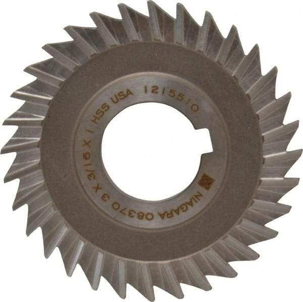 Keo - 3" Blade Diam x 3/16" Blade Thickness, 1" Hole, 32 Teeth, High Speed Steel Side Chip Saw - Straight Tooth, Arbor Connection, Right Hand Cut, Uncoated, with Keyway - Industrial Tool & Supply