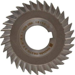 Keo - 3" Blade Diam x 3/16" Blade Thickness, 1" Hole, 32 Teeth, High Speed Steel Side Chip Saw - Straight Tooth, Arbor Connection, Right Hand Cut, Uncoated, with Keyway - Industrial Tool & Supply
