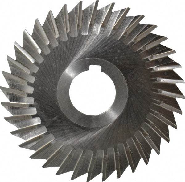 Keo - 4" Blade Diam x 1/16" Blade Thickness, 1" Hole, 36 Teeth, High Speed Steel Side Chip Saw - Straight Tooth, Arbor Connection, Right Hand Cut, Uncoated, with Keyway - Industrial Tool & Supply