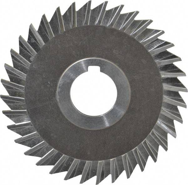 Keo - 4" Blade Diam x 1/8" Blade Thickness, 1" Hole, 36 Teeth, High Speed Steel Side Chip Saw - Straight Tooth, Arbor Connection, Right Hand Cut, Uncoated, with Keyway - Industrial Tool & Supply
