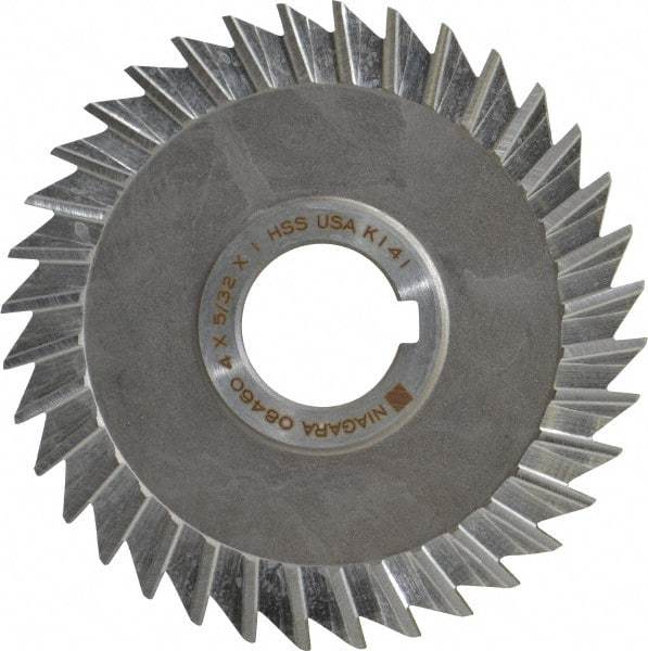 Keo - 4" Blade Diam x 5/32" Blade Thickness, 1" Hole, 36 Teeth, High Speed Steel Side Chip Saw - Straight Tooth, Arbor Connection, Right Hand Cut, Uncoated, with Keyway - Industrial Tool & Supply