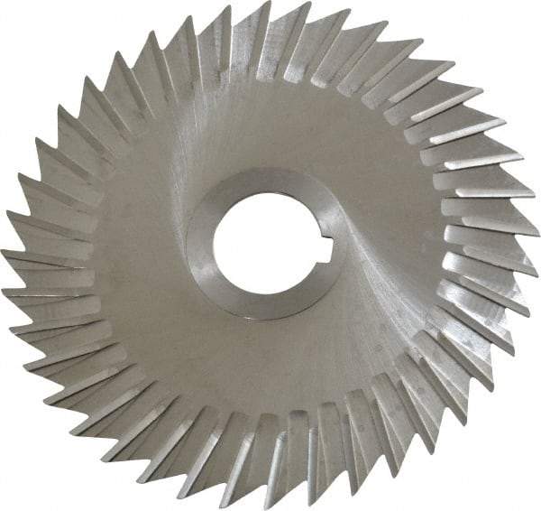 Keo - 5" Blade Diam x 1/16" Blade Thickness, 1" Hole, 40 Teeth, High Speed Steel Side Chip Saw - Straight Tooth, Arbor Connection, Right Hand Cut, Uncoated, with Keyway - Industrial Tool & Supply