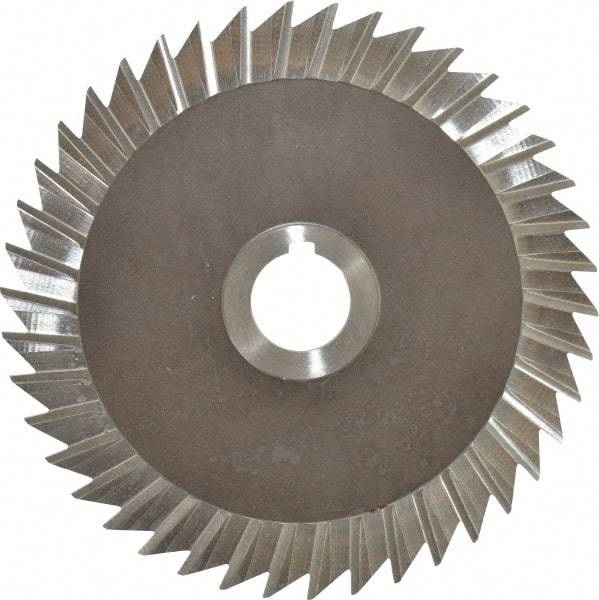 Keo - 6" Blade Diam x 1/8" Blade Thickness, 1" Hole, 42 Teeth, High Speed Steel Side Chip Saw - Straight Tooth, Arbor Connection, Right Hand Cut, Uncoated, with Keyway - Industrial Tool & Supply