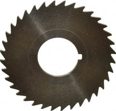 Keo - 2-1/2" Diam x 1/16" Blade Thickness x 7/8" Arbor Hole Diam, 36 Tooth Slitting and Slotting Saw - Arbor Connection, Right Hand, Uncoated, High Speed Steel, 10° Rake, Concave Ground - Industrial Tool & Supply