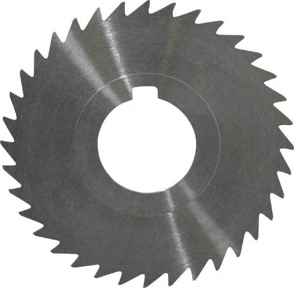 Keo - 3" Diam x 1/32" Blade Thickness x 1" Arbor Hole Diam, 36 Tooth Slitting and Slotting Saw - Arbor Connection, Right Hand, Uncoated, High Speed Steel, 10° Rake, Concave Ground - Industrial Tool & Supply