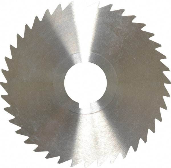 Keo - 4" Diam x 1/32" Blade Thickness x 1" Arbor Hole Diam, 40 Tooth Slitting and Slotting Saw - Arbor Connection, Right Hand, Uncoated, High Speed Steel, 10° Rake, Concave Ground - Industrial Tool & Supply