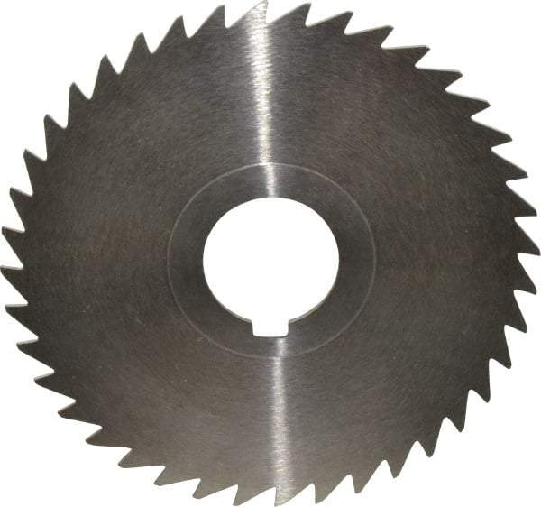 Keo - 4" Diam x 3/64" Blade Thickness x 1" Arbor Hole Diam, 40 Tooth Slitting and Slotting Saw - Arbor Connection, Right Hand, Uncoated, High Speed Steel, Concave Ground, Contains Keyway - Industrial Tool & Supply