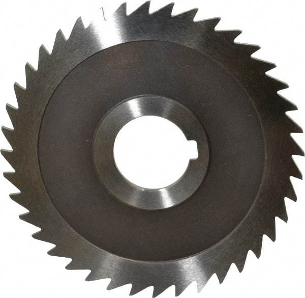 Keo - 4" Diam x 3/32" Blade Thickness x 1" Arbor Hole Diam, 40 Tooth Slitting and Slotting Saw - Arbor Connection, Right Hand, Uncoated, High Speed Steel, Concave Ground, Contains Keyway - Industrial Tool & Supply