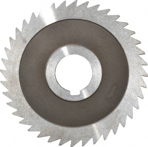 Keo - 4" Diam x 1/8" Blade Thickness x 1" Arbor Hole Diam, 40 Tooth Slitting and Slotting Saw - Arbor Connection, Right Hand, Uncoated, High Speed Steel, Concave Ground, Contains Keyway - Industrial Tool & Supply