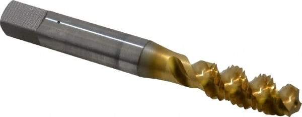 OSG - M8x1.25 Metric Coarse 3 Flute 6H Plug Spiral Flute Tap - High Speed Steel, TiN Finish, 2-23/32" OAL, Right Hand Flute, Right Hand Thread, D5, Series 143 - Exact Industrial Supply