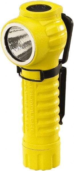 Streamlight - White LED Bulb, 170 Lumens, Right Angle Flashlight - Yellow Plastic Body, 2 CR123A Lithium Batteries Included - Industrial Tool & Supply