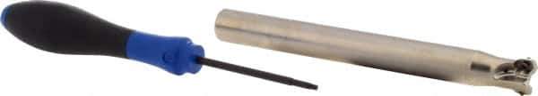 Seco - 5/8" Cut Diam, 0.03" Max Depth, 5/8" Shank Diam, Cylindrical Shank Indexable High-Feed End Mill - Screw Holding Method, LP.. 06 Insert, R217.21 Toolholder, Through Coolant - Industrial Tool & Supply