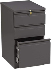 Hon - 15" Wide x 28" High x 19-7/8" Deep, 3 Drawer Pedestal - Steel, Charcoal - Industrial Tool & Supply