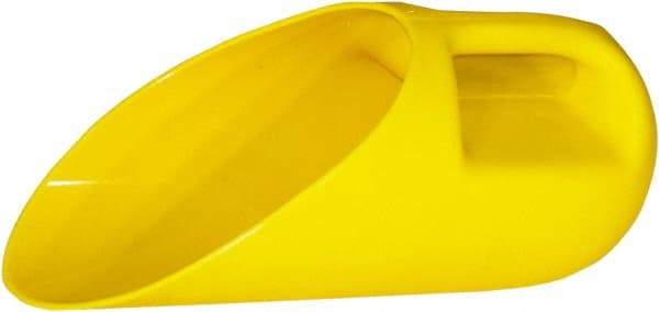 Trynex - 80 oz Yellow Plastic Round Bottom Scoop - 7" Wide x 7" Deep Bowl, 5" Handle Length, 14-1/2" OAL - Industrial Tool & Supply