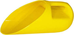 Trynex - 80 oz Yellow Plastic Round Bottom Scoop - 7" Wide x 7" Deep Bowl, 5" Handle Length, 14-1/2" OAL - Industrial Tool & Supply