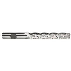 5/8 Dia. x 6-1/8 Overall Length 4-Flute Square End High Speed Steel SE End Mill-Round Shank-Center Cutting -TiN - Industrial Tool & Supply