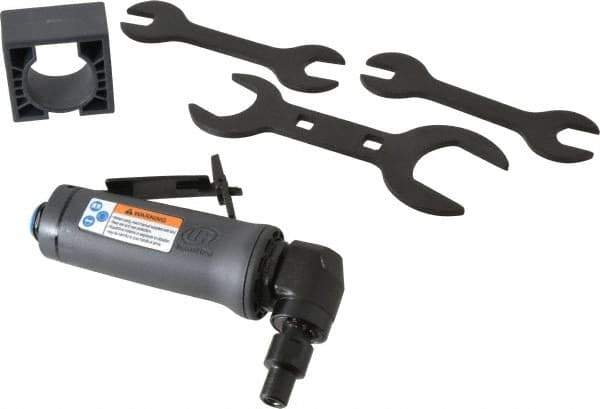 Ingersoll-Rand - 1/4" Collet, Angle Handle, Angle Air Die Grinder - 12,000 RPM, Dual Capable Exhaust, 19 CFM, 0.4 hp - Industrial Tool & Supply