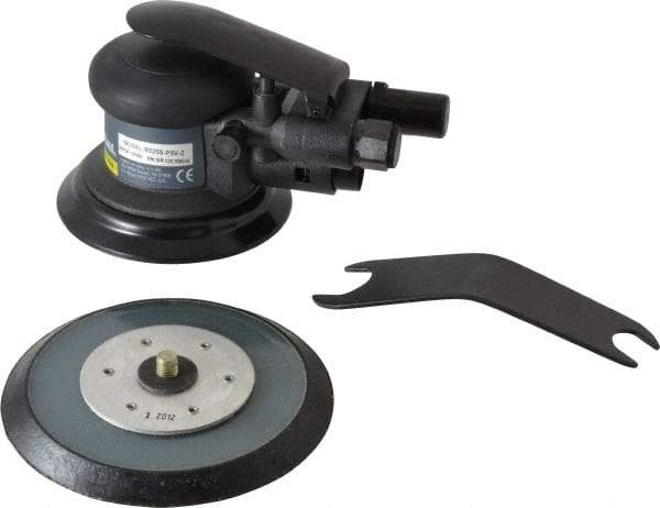 Ingersoll-Rand - 12,000 OPM, 15.8 CFM Air Consumption, Palm Air Orbital Sander - Round Pad, 1/4 NPT Inlet - Industrial Tool & Supply