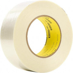 3M - 18mm x 330m Clear Rubber Adhesive Packaging Tape - Polypropylene Film Backing, 6.6 mil Thick - Industrial Tool & Supply