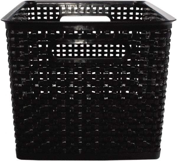 ADVANTUS - 1 Compartment, 13-7/8 Inch Wide x 10-3/4 Inch Deep x 8-3/4 Inch High, File Storage Box - Plastic, Black - Industrial Tool & Supply