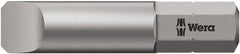 Wera - 4mm x 32mm Blade, 1/4" Drive Slotted Screwdriver Bit - 1-1/4" OAL - Industrial Tool & Supply