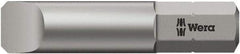 Wera - 1mm x 32mm Blade, 1/4" Drive Slotted Screwdriver Bit - 1-1/4" OAL - Industrial Tool & Supply