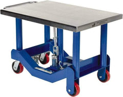 Vestil - 4,000 Lb Capacity Manual Post Lift Table - 25" to 37" Lift Height, 36" Platform Length x 24" Platform Width - Industrial Tool & Supply