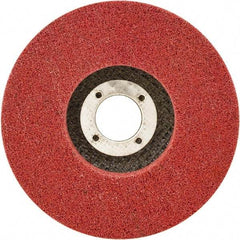 Brite Star - 4-1/2" Diam, 1-1/2" Face Width, 7/8" Center Hole, Fine Grade, Aluminum Oxide Deburring Wheel - Unitized, Medium Grade, 11,000 RPM - Industrial Tool & Supply