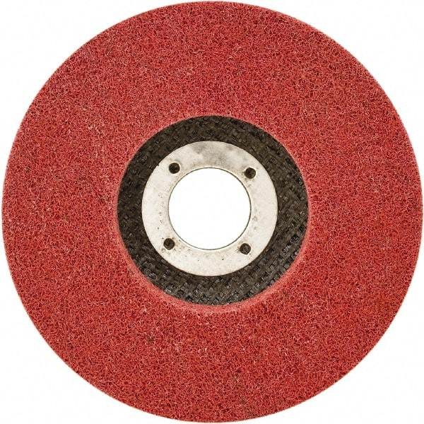 Brite Star - 4-1/2" Diam, 1-1/2" Face Width, Super Fine Grade, Aluminum Oxide Deburring Wheel - Unitized, Soft Grade, 11,000 RPM - Industrial Tool & Supply