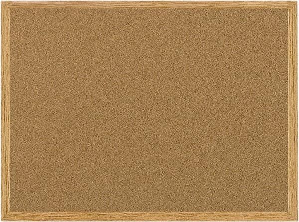 MasterVision - 24" Wide x 36" High Open Cork Bulletin Board - Natural (Color) - Industrial Tool & Supply